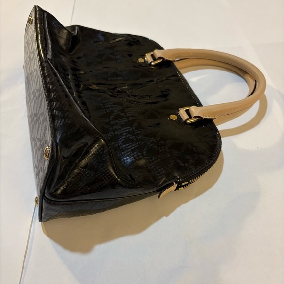 Michael Kors Black and Tan Tote Bag 9"x12" - Picture 4 of 17